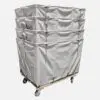 Steele Steeletex 82 S Wood Covered Truck Stacked; Laundry Cart Shipping Hamper