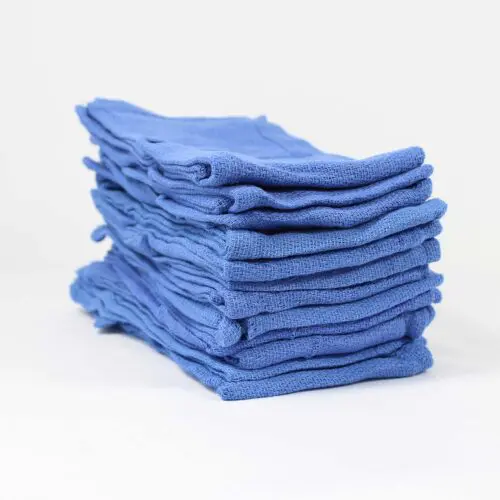 Blue Huck Surgical Towels, reclaimed surgical towels, huck towels