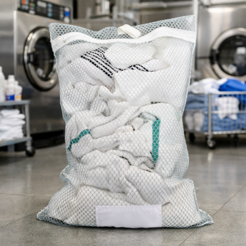 Mesh Laundry Bag for Commercial Laundry Facilities
