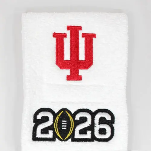 Custom Embroidery Quarterback Football Towels IU Championship Towel