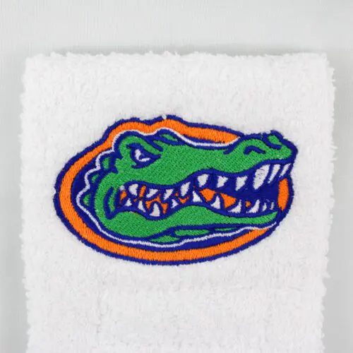 Custom Embroidery White Quarterback Football Towels Closeup 5
