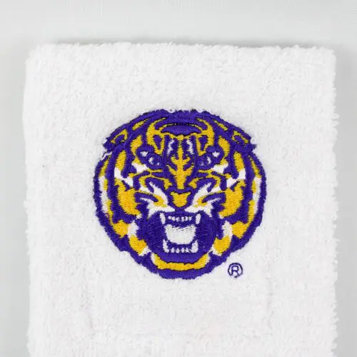 Custom Embroidery White Quarterback Football Towels Closeup 6