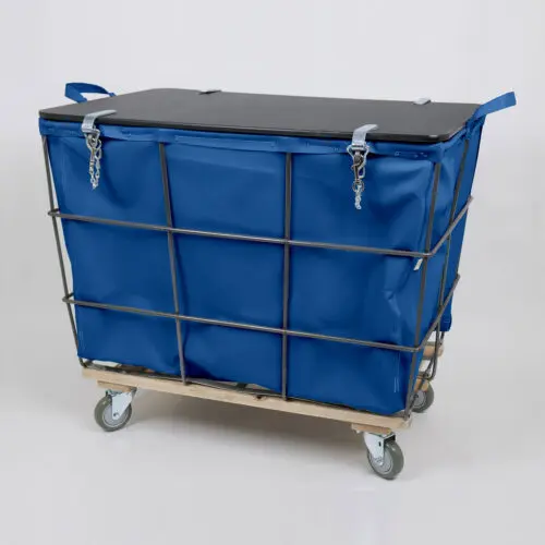 Vinyl Laundry Cart on Wheels