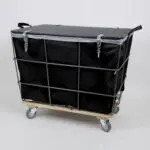 Exterior Frame Travel Laundry Cart Black
