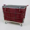 Exterior Frame Travel Laundry Cart Burgundy