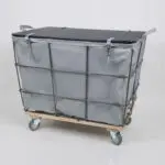 Exterior Frame Travel Laundry Cart Grey