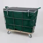 Exterior Frame Travel Laundry Cart Hunter Green