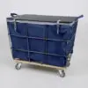 Exterior Frame Travel Laundry Cart Navy Blue