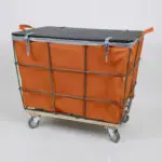 Exterior Frame Travel Laundry Cart Orange