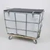 Exterior Frame Travel Laundry Cart White