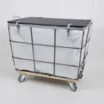 Exterior Frame Travel Laundry Cart White