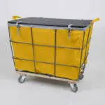 Exterior Frame Travel Laundry Cart Yellow