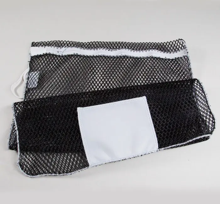 Mesh Zipper Laundry Bags Black