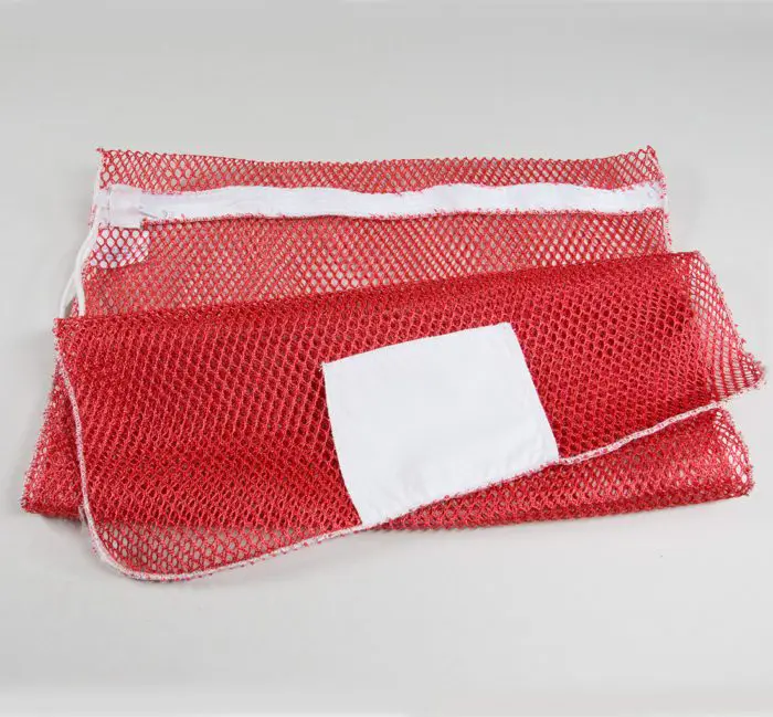 Mesh Zipper Laundry Bags Red
