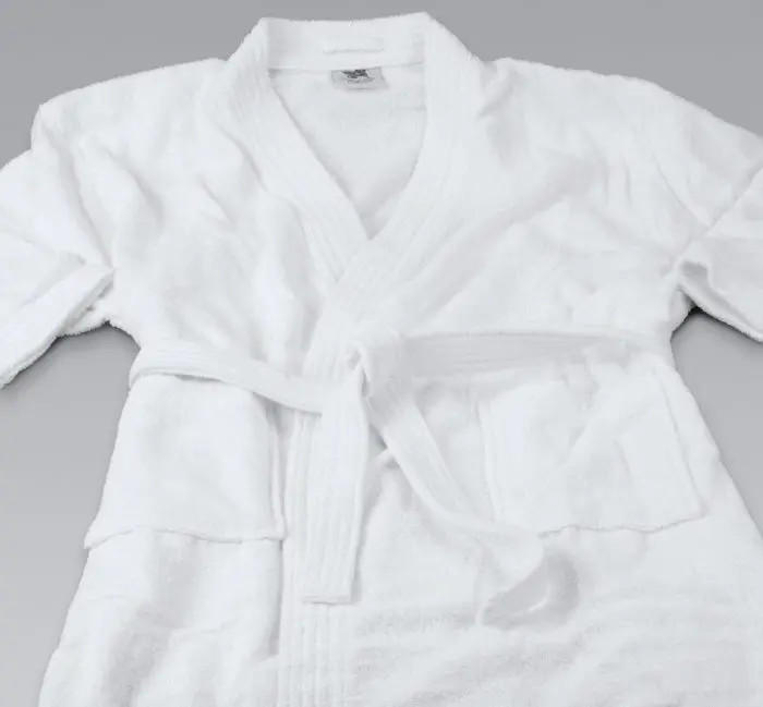 R108 48×60 White Basic Cotton Terry Bathrobe B
