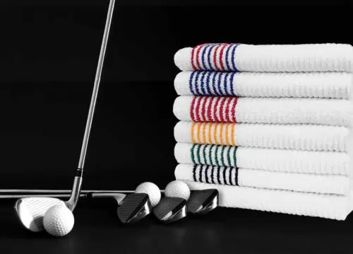 Super Caddy Golf Towels With Stripes; Custom Golf Towels