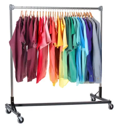 Colorful Shirts On Commercial Clothing Rack Z Rack