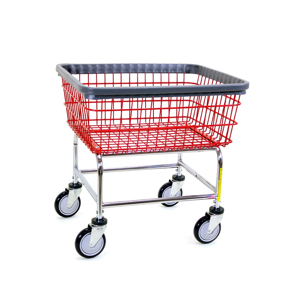 R & B Wire Standard Laundromat Laundry Cart-2.50 Bu - Texon