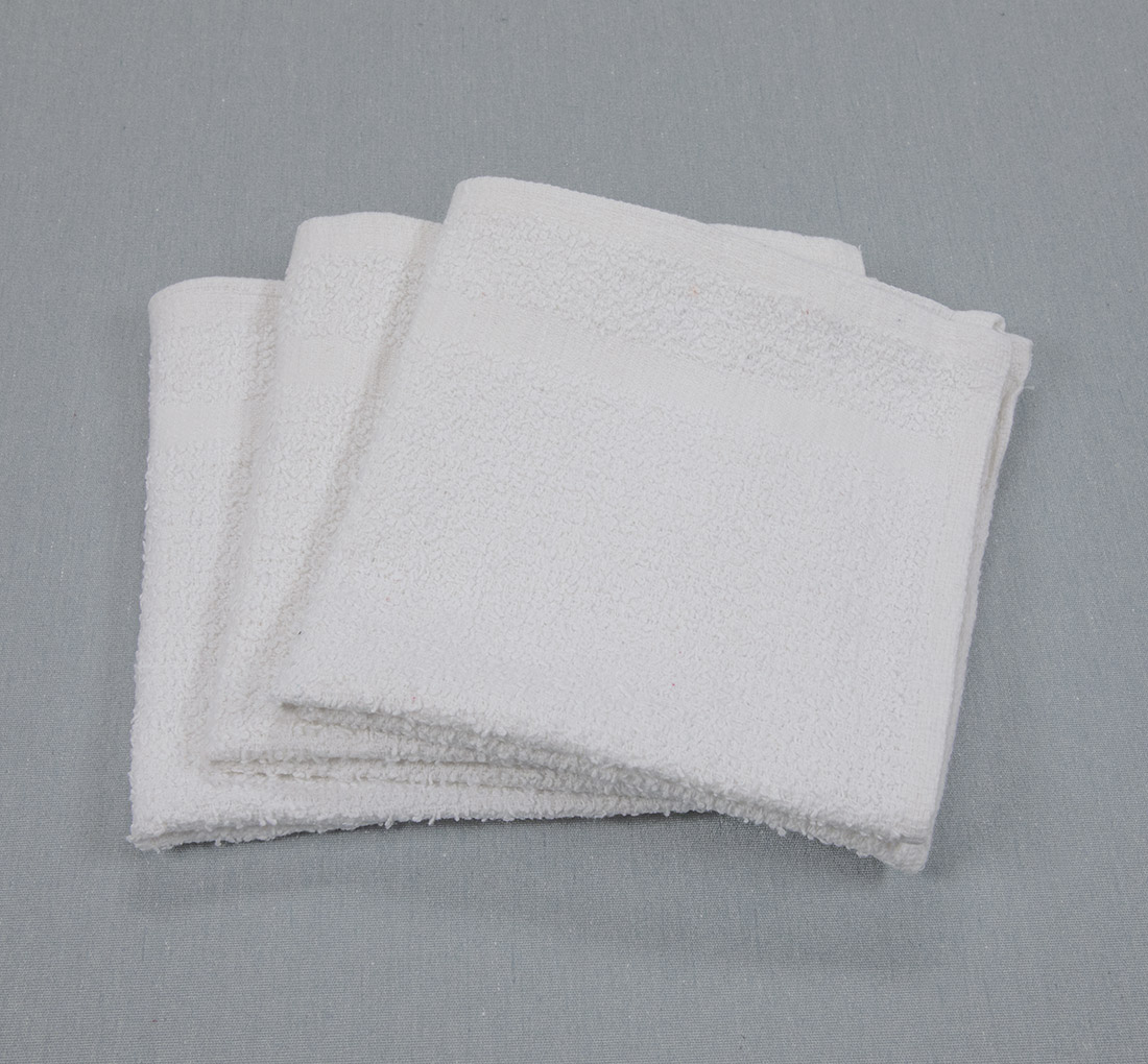 15x25-Economy White hand towels 100% cotton – Washcloth Set