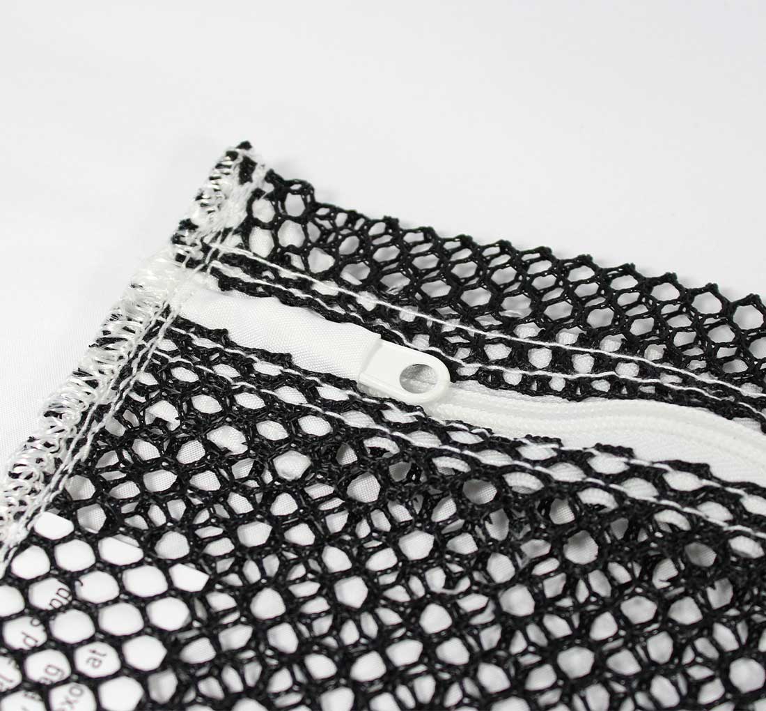 12x12 Black Mesh Zipper Laundry Glove Bag 2