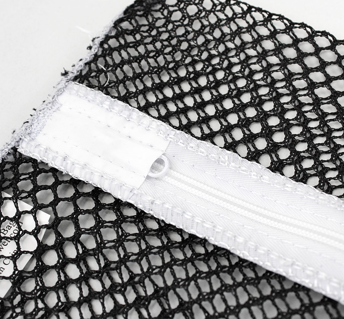 12x12 Mesh Zipper Laundry Bags; Black Mesh Glove Bags