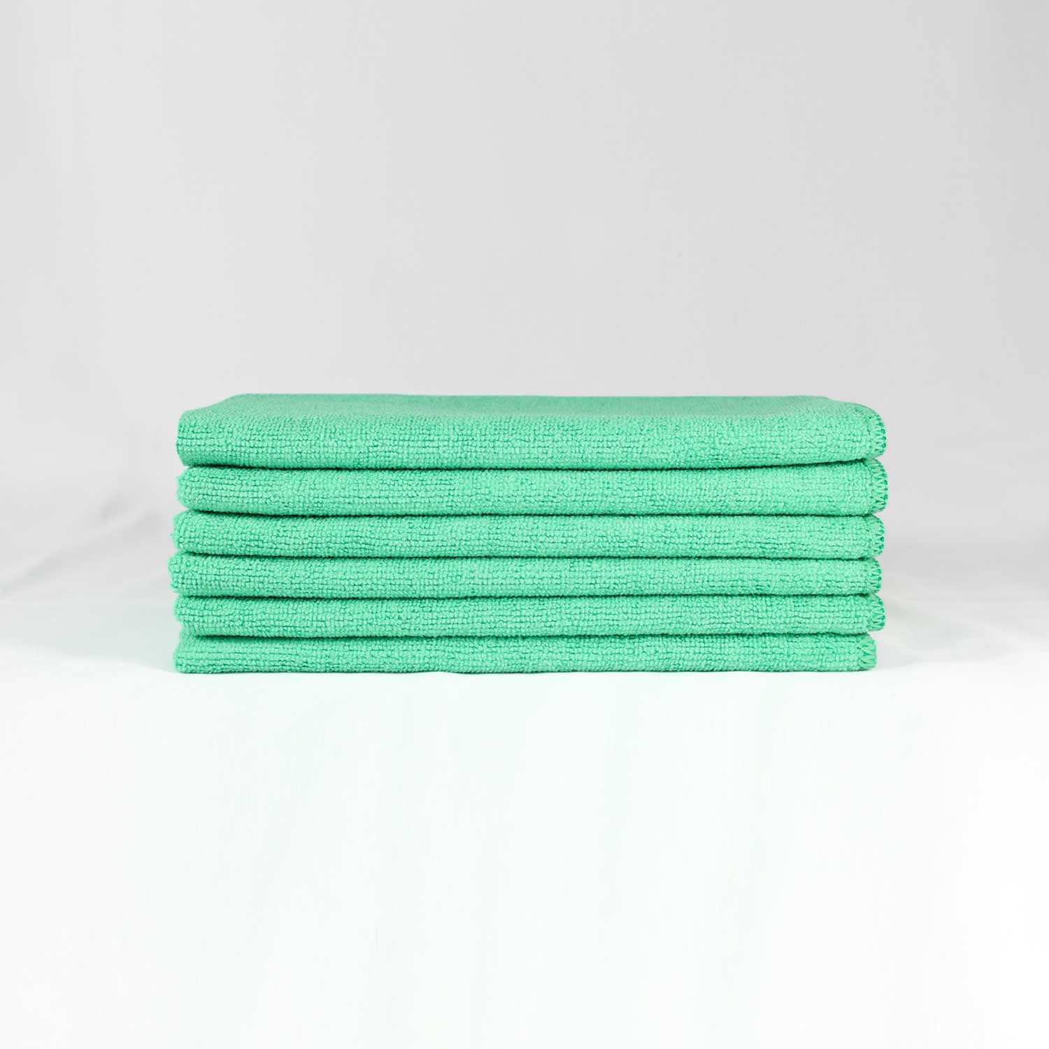 12x12 Green Microfiber Cloth Towels 30gm 2