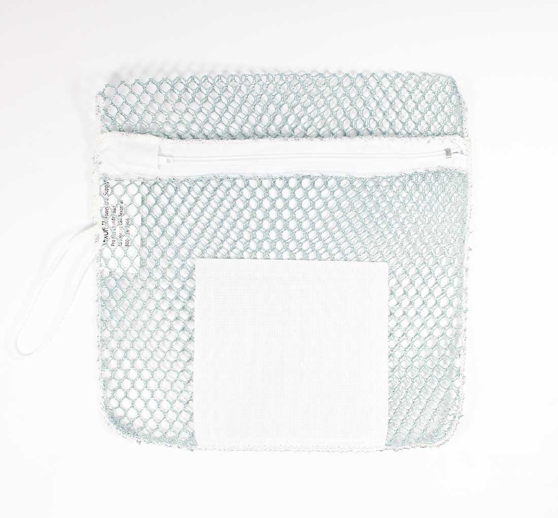 12x12 Grey Mesh Zipper Laundry Glove Bag 1