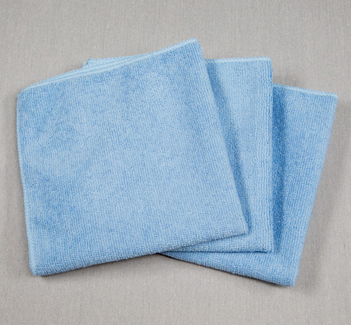 12x12 Microfiber Cloth Hand Towels 30gms Porcelain Blue