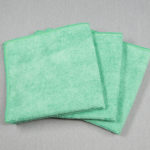 12x12 Microfiber Cloth Hand Towels 30gms Green