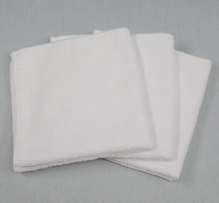 Microfiber Cloths Hand Towels 12x12 30gms White