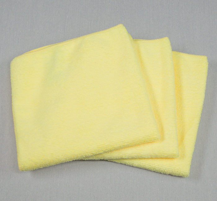 Microfiber Cloths Hand Towels 12x12 30gms Yellow