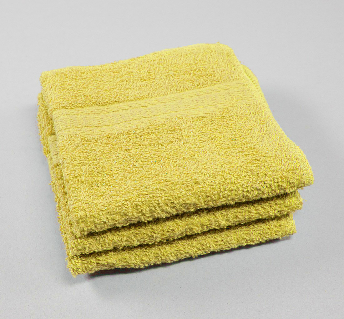 Wholesale Towel 12x12 Premium Color Washcloths - 1 lb/dz - Yellow