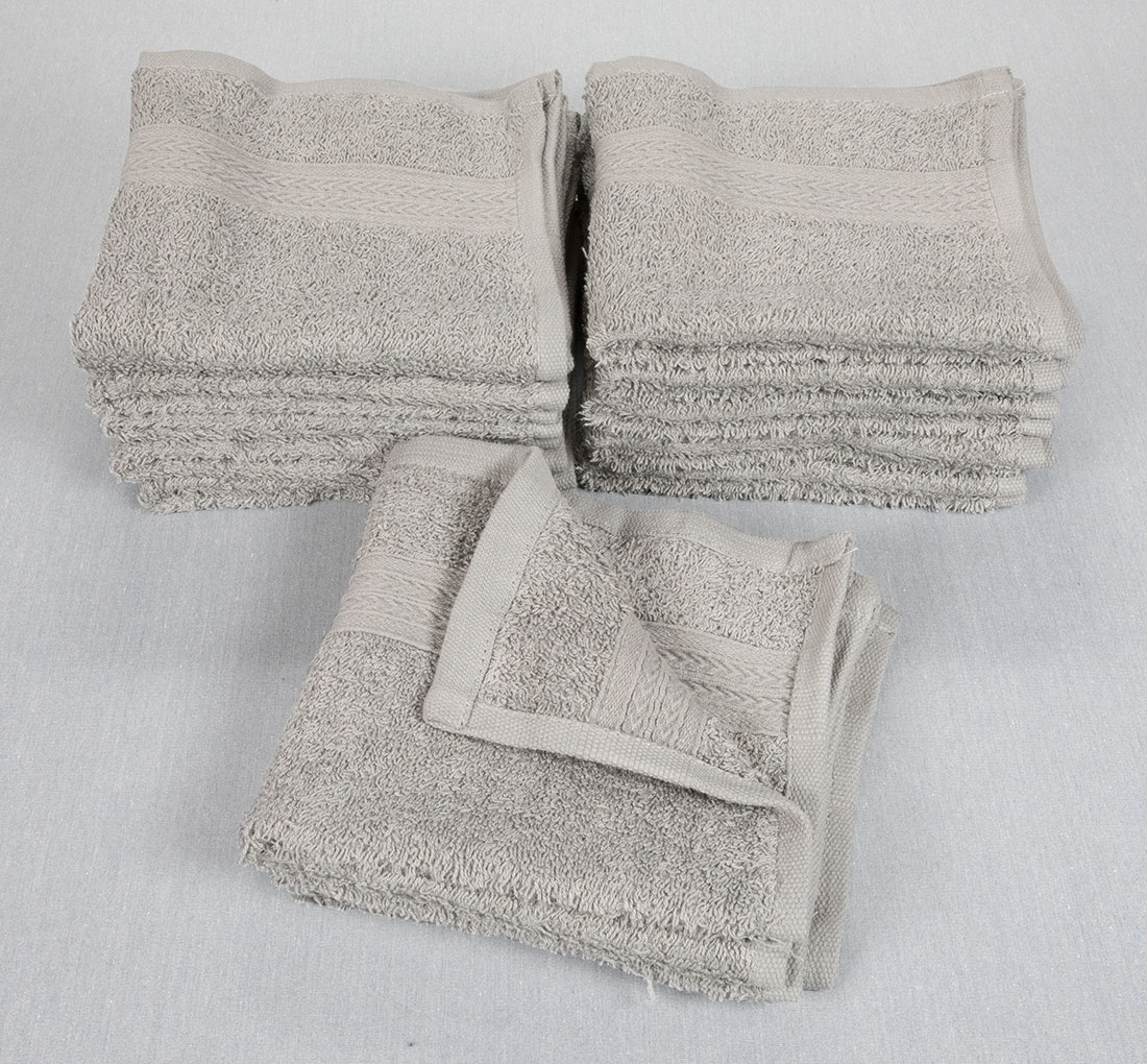 White and Gray Wash Cloth