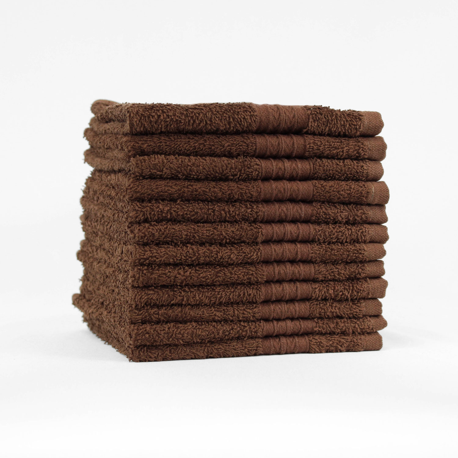 Brown washcloths, 13 x 13, High Quality, wholesale, bulk, wash cloths