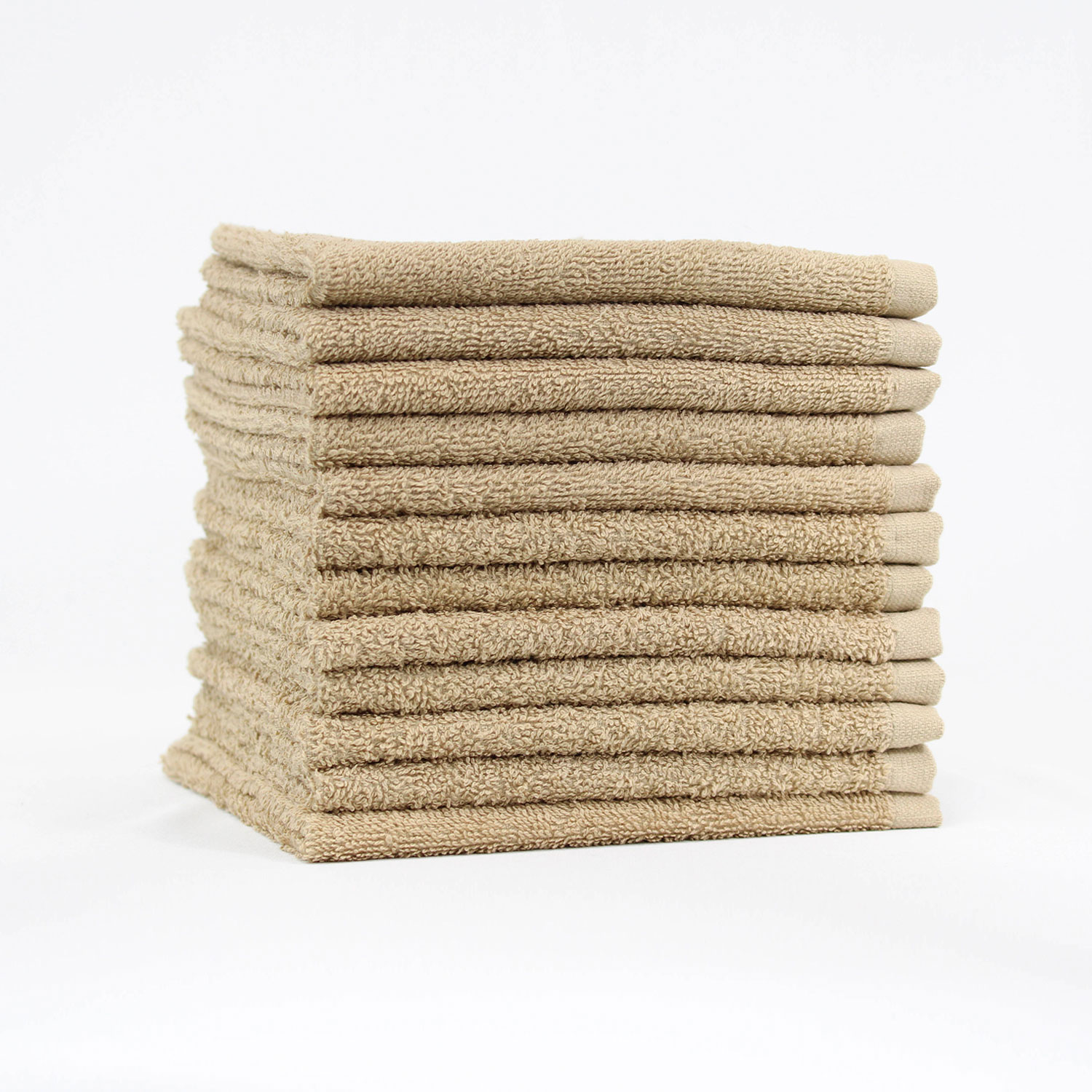 Tan washcloths, 13 x 13, High Quality, wholesale, bulk, wash cloths, beige wash cloths