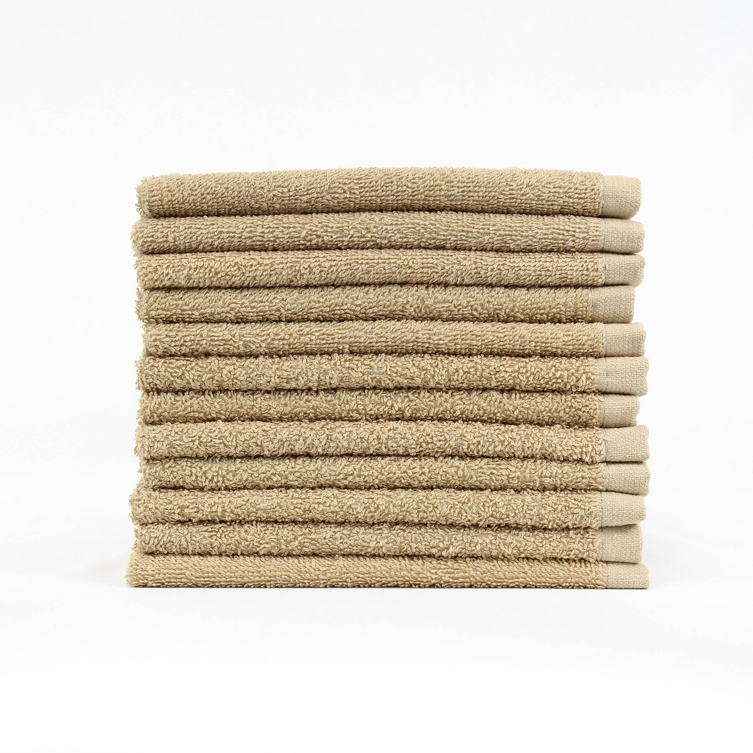 Tan washcloths, 13 x 13, High Quality, wholesale, bulk, wash cloths, beige wash cloths