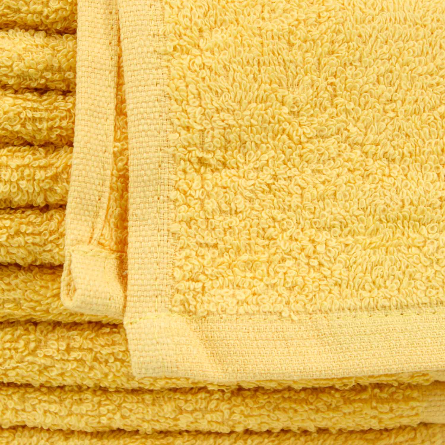 Yellow washcloths, 13 x 13, High Quality, wholesale, bulk, wash cloths