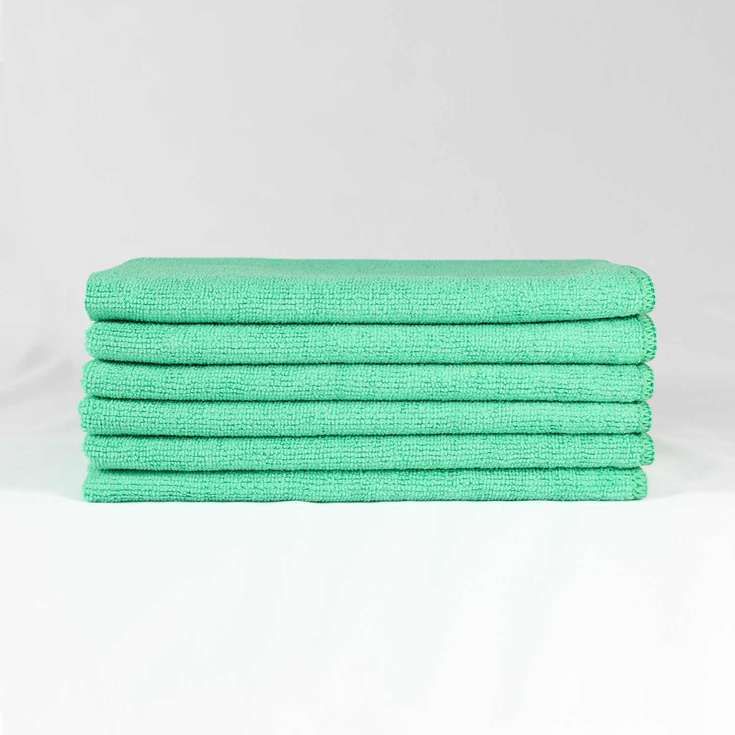 16x16 Green Microfiber Cloth Towels 35gm 2