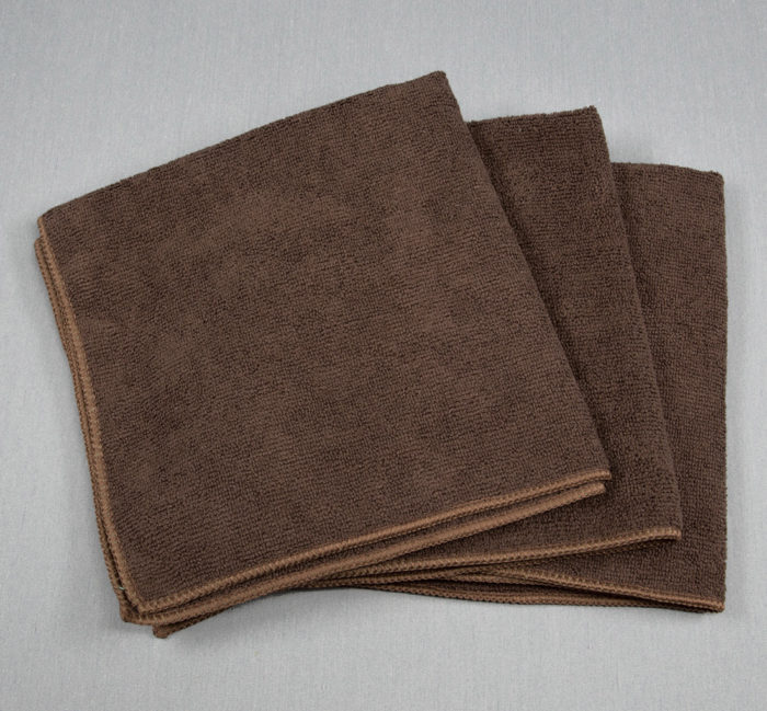 16x16 Microfiber Cloth 45g Brown Towels