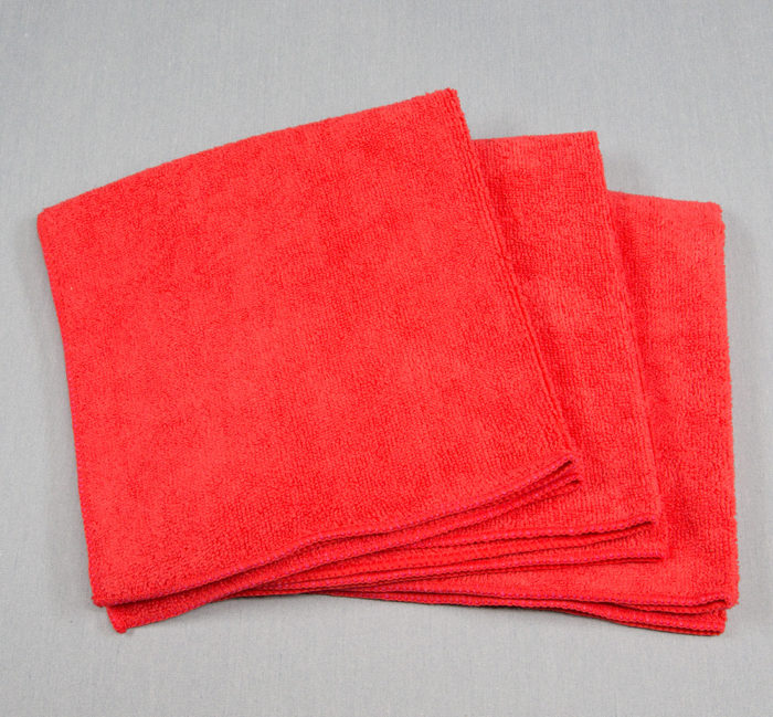 16x16 Microfiber Cloth 45g Red Towels
