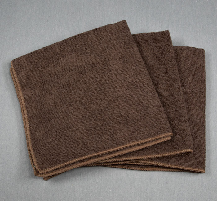 16x16 Microfiber Cloth 49g Brown Towels