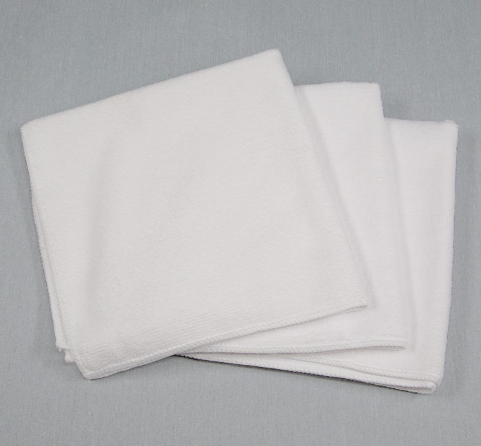 16x16 Microfiber Cloth 49g White Towels