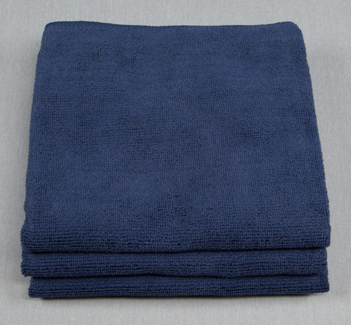16x27 Microfiber 80g Navy Blue Towels