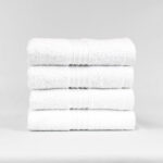 Stack of 16x27 Premium White Hand Towels