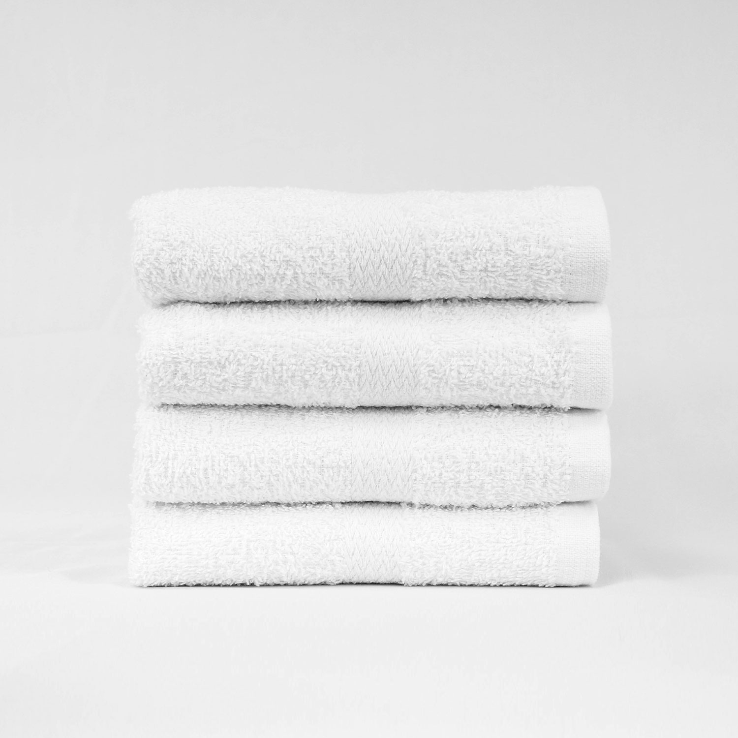 Stack of 16x27 White Premium Hand Towels; Premium White Spa Towels