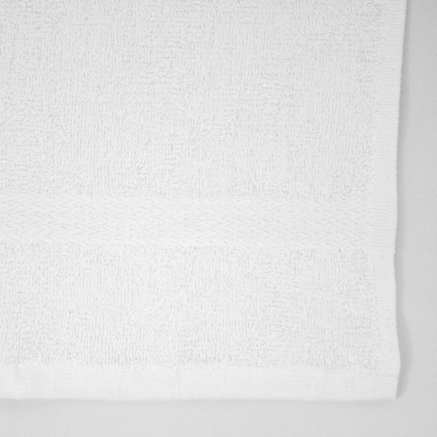 Closeup of 16x27 White Premium Hand Towels; Premium White Spa Towels