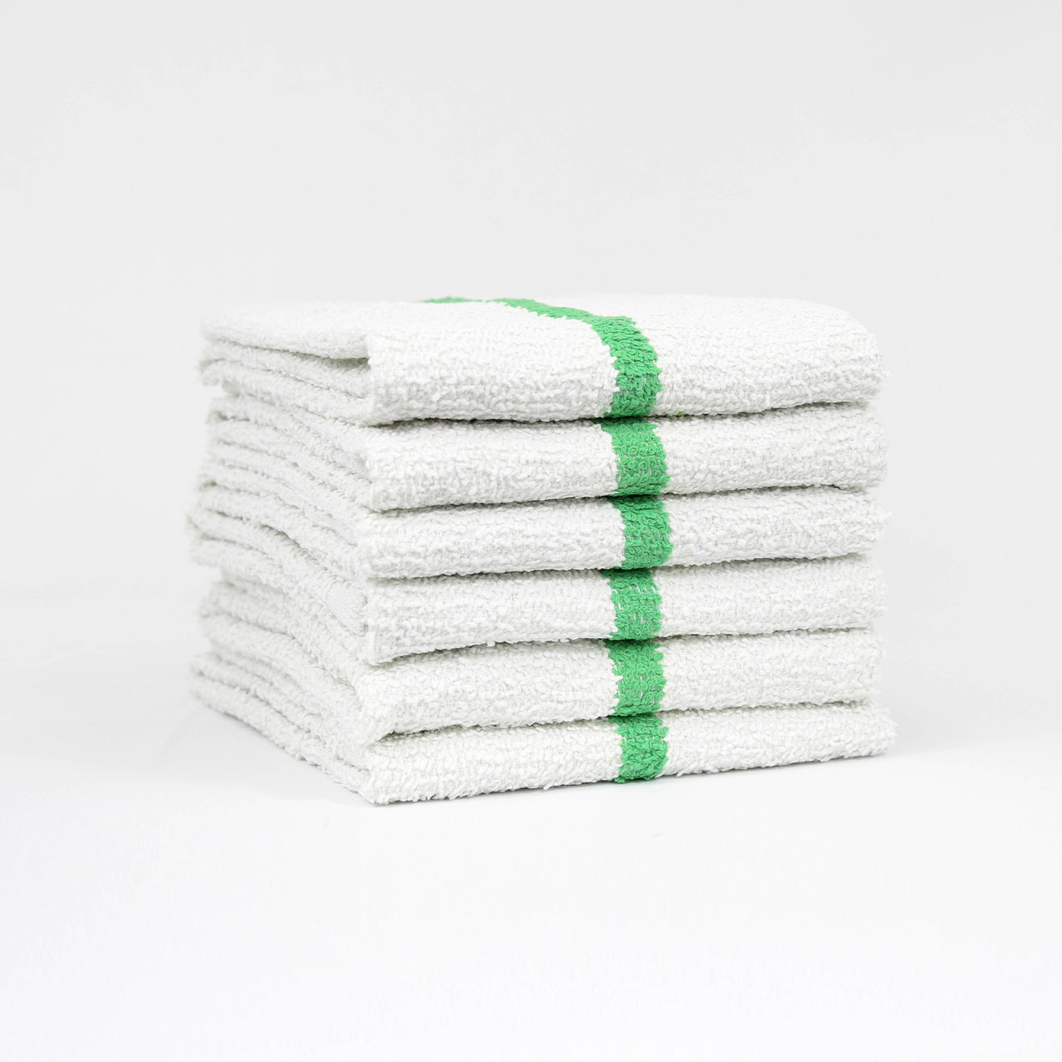 17x20 Green Center Stripe Bar Mop Towels
