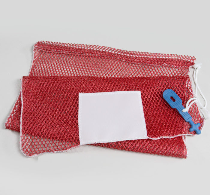 20x30 Mesh Bags Rubber Ties Red