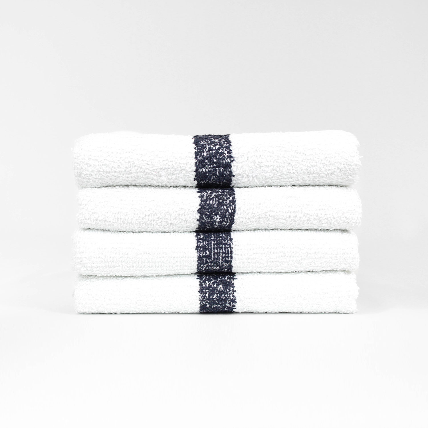 22x44 Black Center Stripe Workout Towel