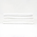 Stack of 22x44 Economy White Gym Towels